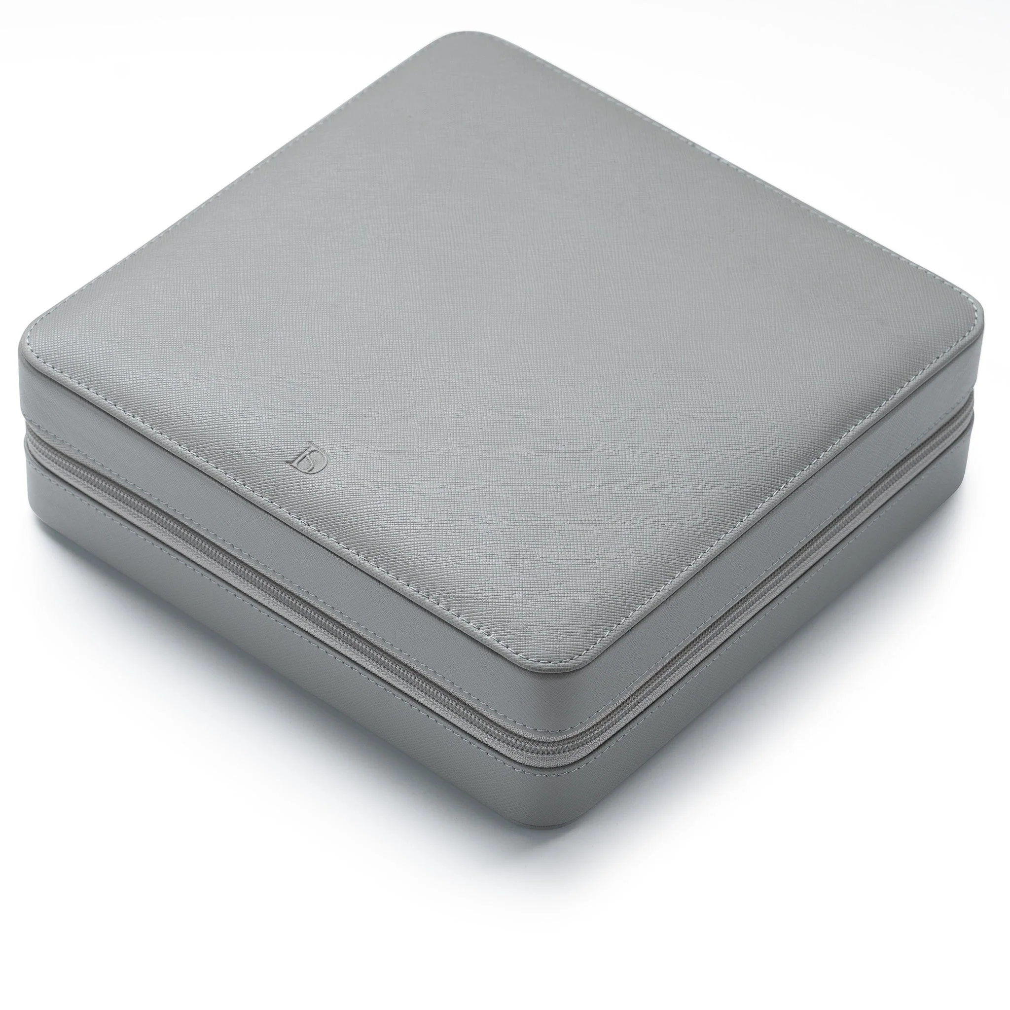 Zip Box (Twelve) - Light Grey/Turquoise