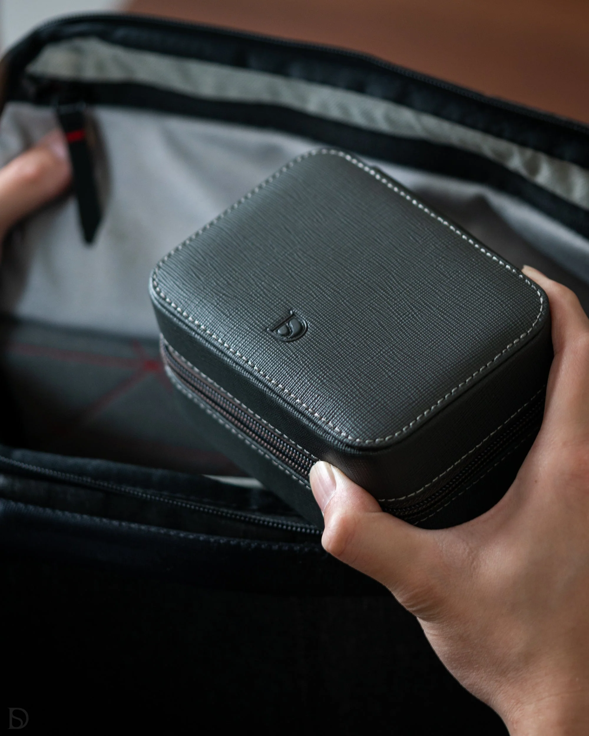 Zip Box (Two) - Grey/Navy - Image 4