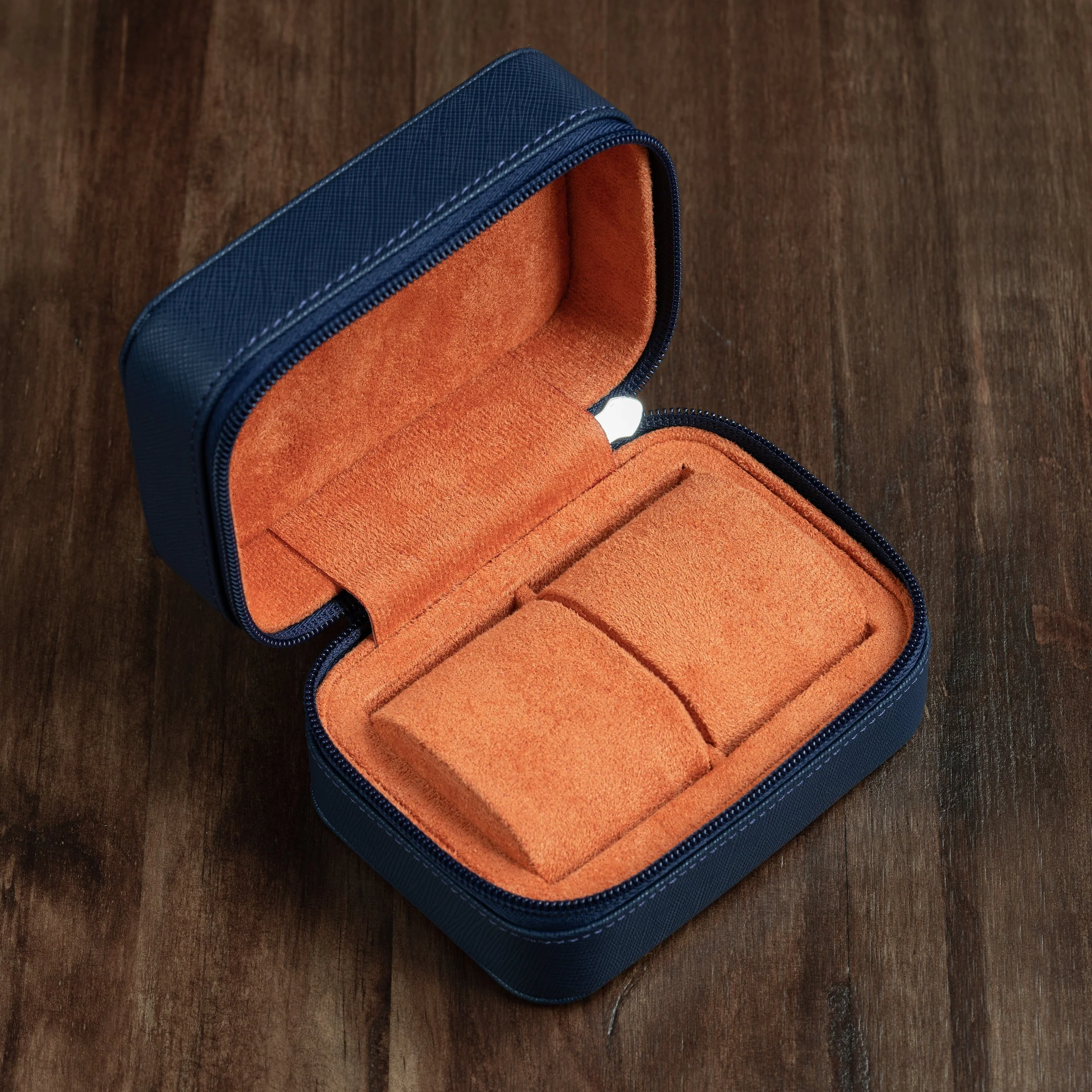 Zip Box (Two) - Navy/Orange - Image 3